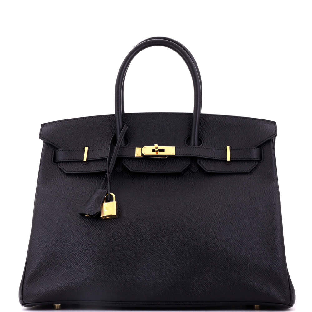 Hermes Birkin 35 Black Epsom with Gold Hardware